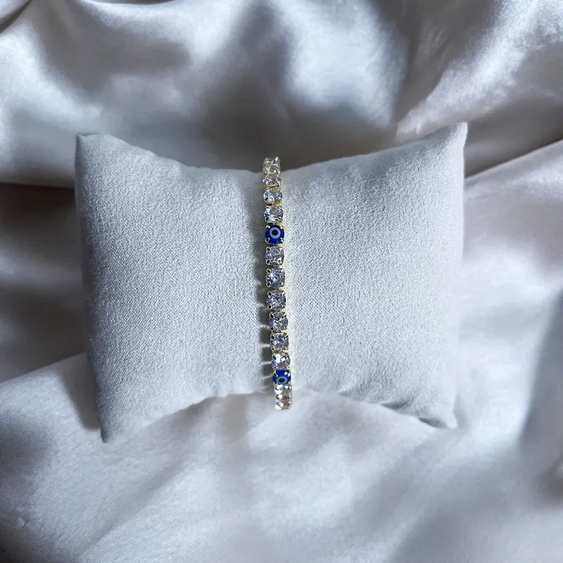 Buy Actic Gold Tennis Nazar Bracelet