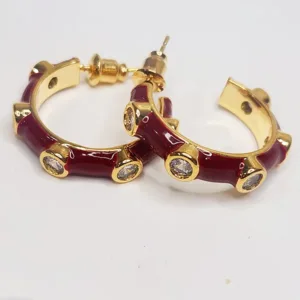 Buy-Crimson-Embellished-Hoops-Online