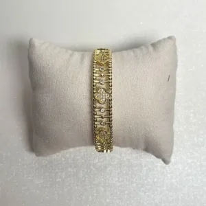 Classic Fleur Golden Bangle