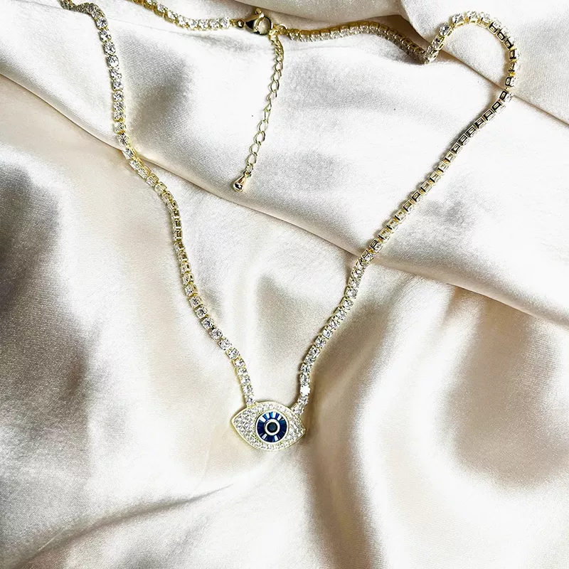 Evil Eye Tennis Necklace