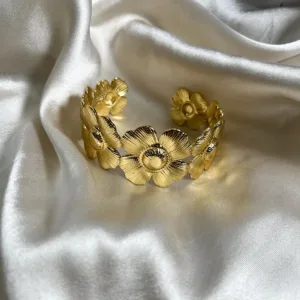 Gold Fleur Bangle