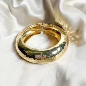 Gold hammered Bangle