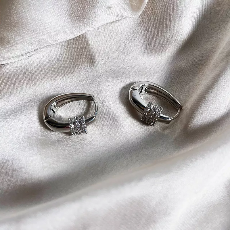 Moonlight Tri Diamante Earrings