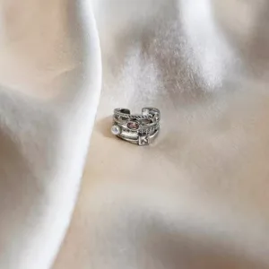 Nova Silver Loop Ear Cuff (Ear Cuff, right)