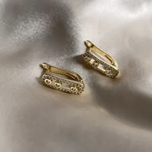 Regal Rivet Diamante Earrings