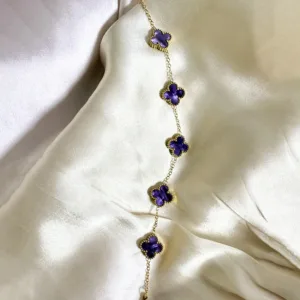 Royal Amethyst Fleur Bracelet