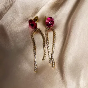 Royal Magenta Tennis Earrings