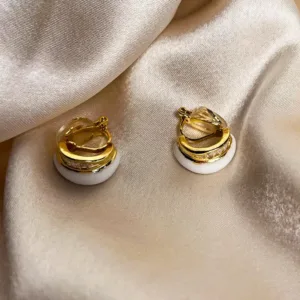 Clip-On Huggies, White