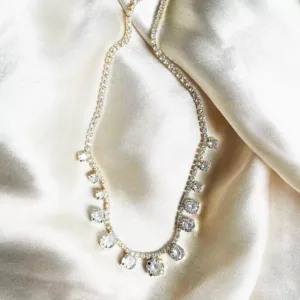 Tennis Necklace with stone, Morning Dew