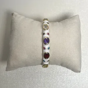 White Bauble Gem Bangle